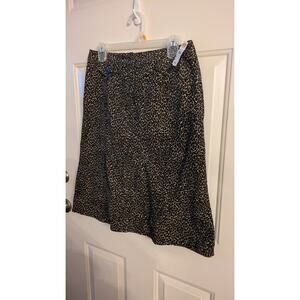 Talbots Cheetah Leopard Print Pencil Skirt NWT, Size 10, Animal Print Corduroy